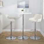 Daniella White Velvet Chrome Contemporary Adjustable Barstool (Set of 2) 12 Daniella White Velvet Chrome Contemporary Adjustable Barstool (Set of 2)