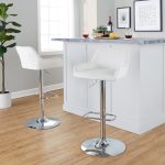 Daniella White Velvet Chrome Contemporary Adjustable Barstool (Set of 2) 14 Daniella White Velvet Chrome Contemporary Adjustable Barstool (Set of 2)