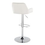Daniella White Velvet Chrome Contemporary Adjustable Barstool (Set of 2) 19 Daniella White Velvet Chrome Contemporary Adjustable Barstool (Set of 2)