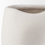 Darian Small Textured Matte White Ceramic Vase