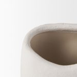 Darian Small Textured Matte White Ceramic Vase