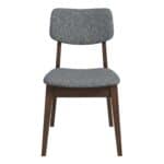 Grey Fabric Mid-Century Modern Dining Chairs (Set of 2) 7 Grey Fabric Mid-Century Modern Dining Chairs (Set of 2)