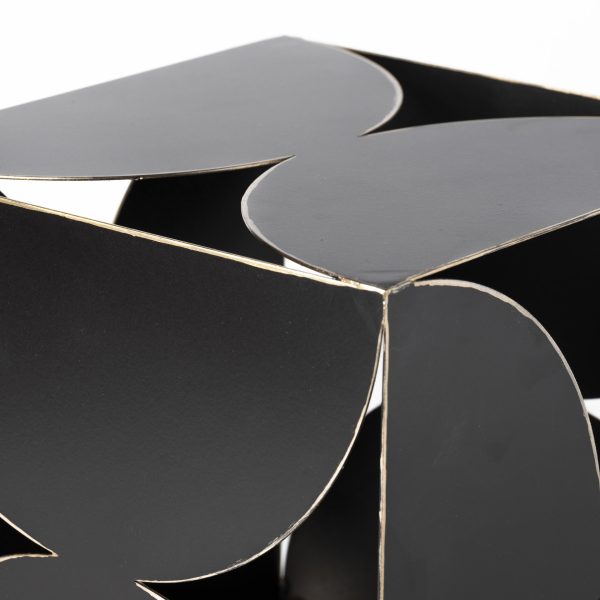 Darren Small 6L x 6W Black Metal Decorative Cube 6
