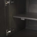 Darwin 80x17.5 Brown Solid Wood Gold Metal Base 4 Cabinet Door Sideboard