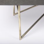Darwin 80x17.5 Brown Solid Wood Gold Metal Base 4 Cabinet Door Sideboard