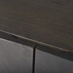 Darwin 80x17.5 Brown Solid Wood Gold Metal Base 4 Cabinet Door Sideboard