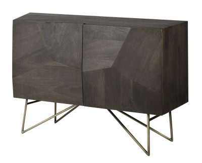 Darwin Dark Brown Wood 2 Door Accent Cabinet