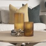 Dawn Short Amber Glass Vase