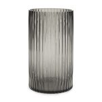 Dawn Tall Smokey Black Glass Vase