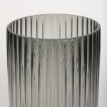 Dawn Tall Smokey Black Glass Vase