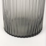Dawn Tall Smokey Black Glass Vase