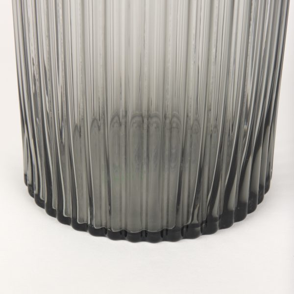 Dawn Tall Smokey Black Glass Vase 9