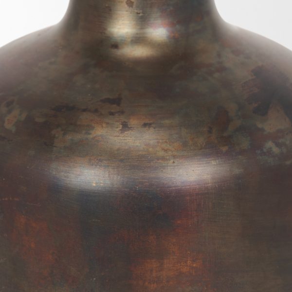 Daya Medium Antiqued Gold Metal Vase 5