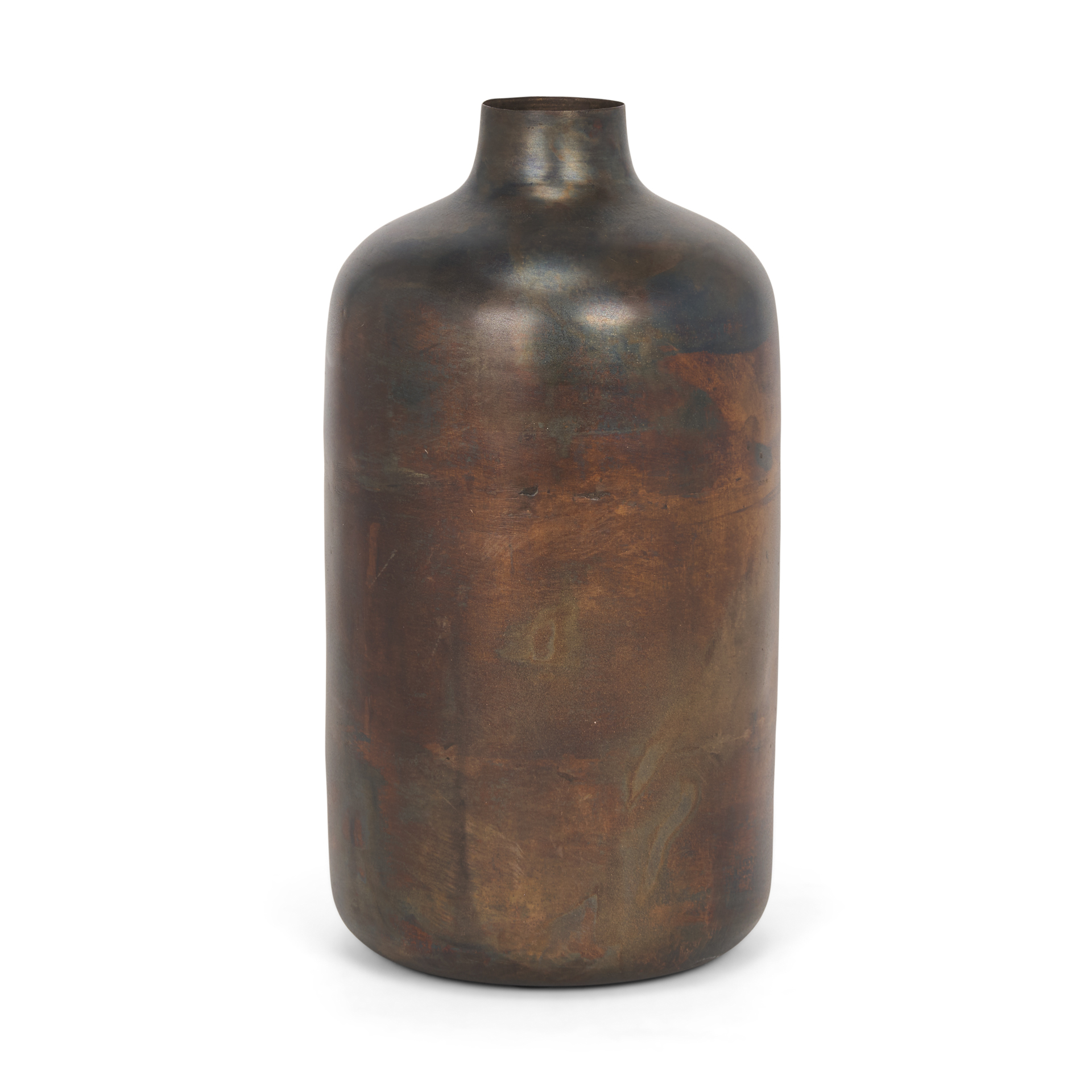 Daya Tall Antiqued Gold Metal Vase 1 Daya Tall Antiqued Gold Metal Vase