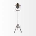 Debdou (61"H) Gold Metal Adjustable Cinema-Style Floor Lamp