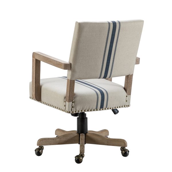 Debora Navy Nailhead Trim Swivel Ergonomic Task Chair 2