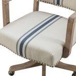 Debora Navy Nailhead Trim Swivel Ergonomic Task Chair 10 Debora Navy Nailhead Trim Swivel Ergonomic Task Chair