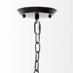 Decamp I (47.2"x36.2") Black Metal Chassis Glass Tube Twelve Light Chandelier