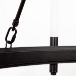 Decamp I (47.2"x36.2") Black Metal Chassis Glass Tube Twelve Light Chandelier