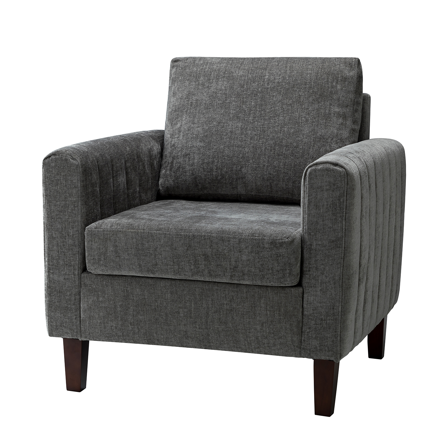 Deionides Grey Tufted Glam Accent Club Chair 2 Deionides Grey Tufted Glam Accent Club Chair - Image 2