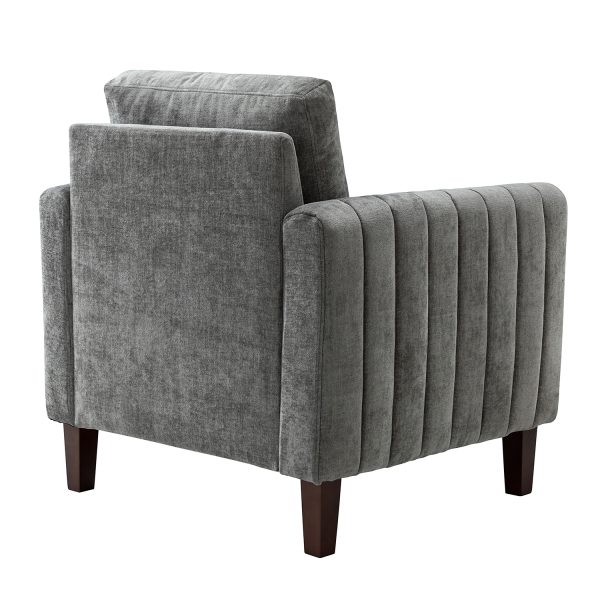Deionides Grey Tufted Glam Accent Club Chair 2