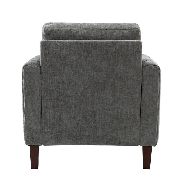 Deionides Grey Tufted Glam Accent Club Chair 3