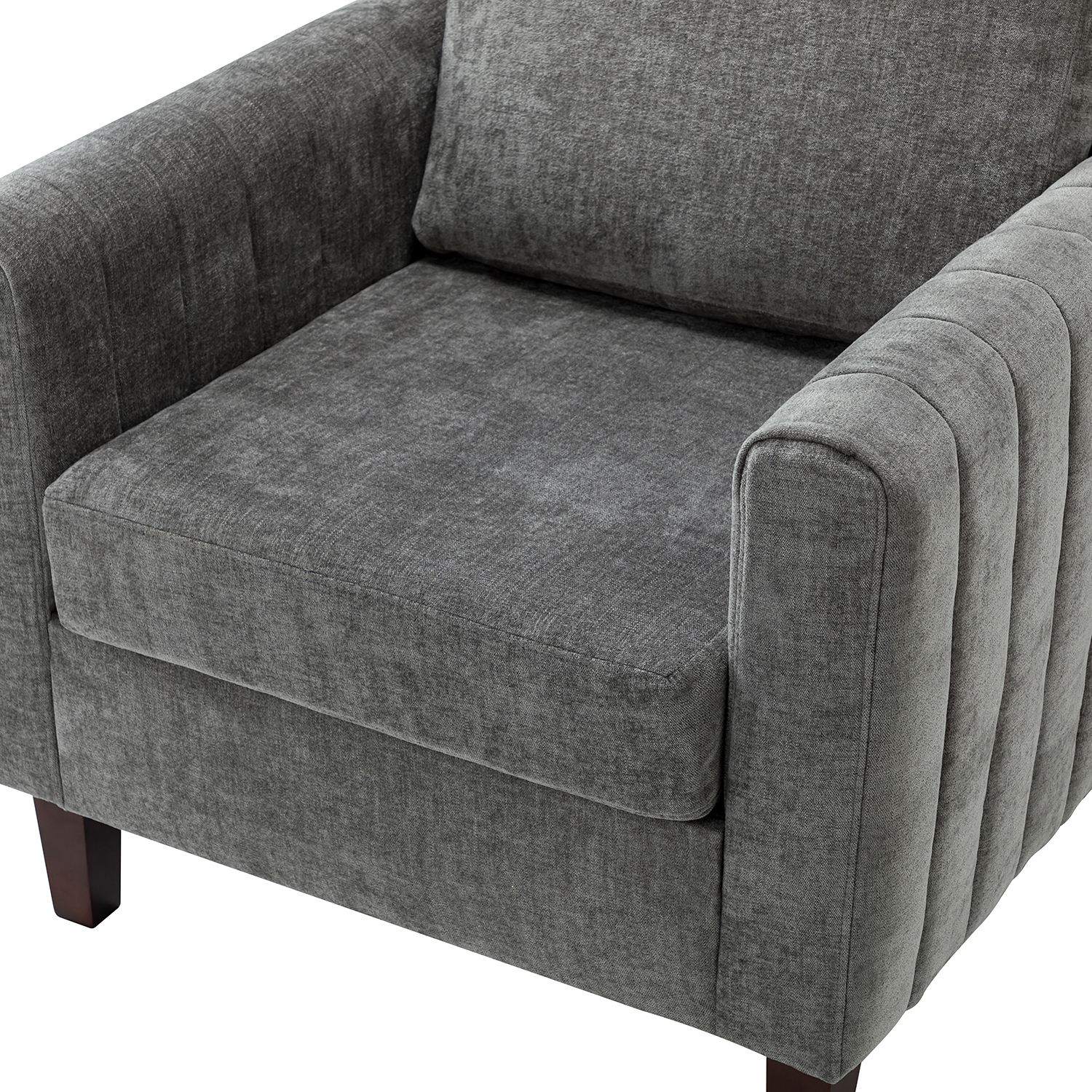Deionides Grey Tufted Glam Accent Club Chair 5 Deionides Grey Tufted Glam Accent Club Chair - Image 5