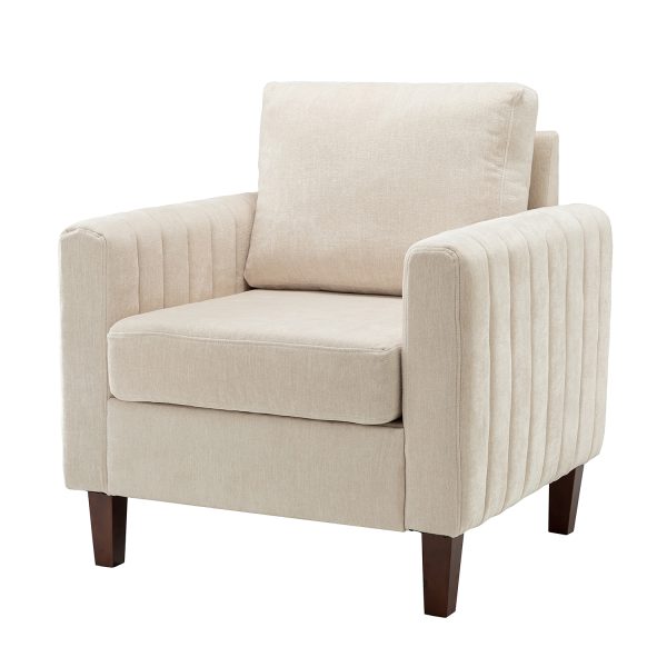 Deionides Ivory Tufted Glam Accent Club Chair 1