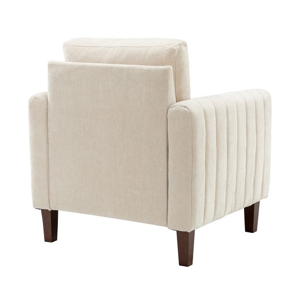 Deionides Ivory Tufted Glam Accent Club Chair 2