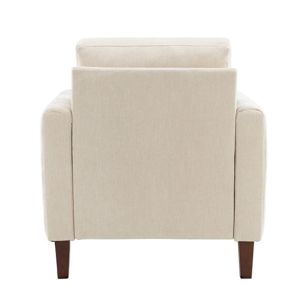 Deionides Ivory Tufted Glam Accent Club Chair 3