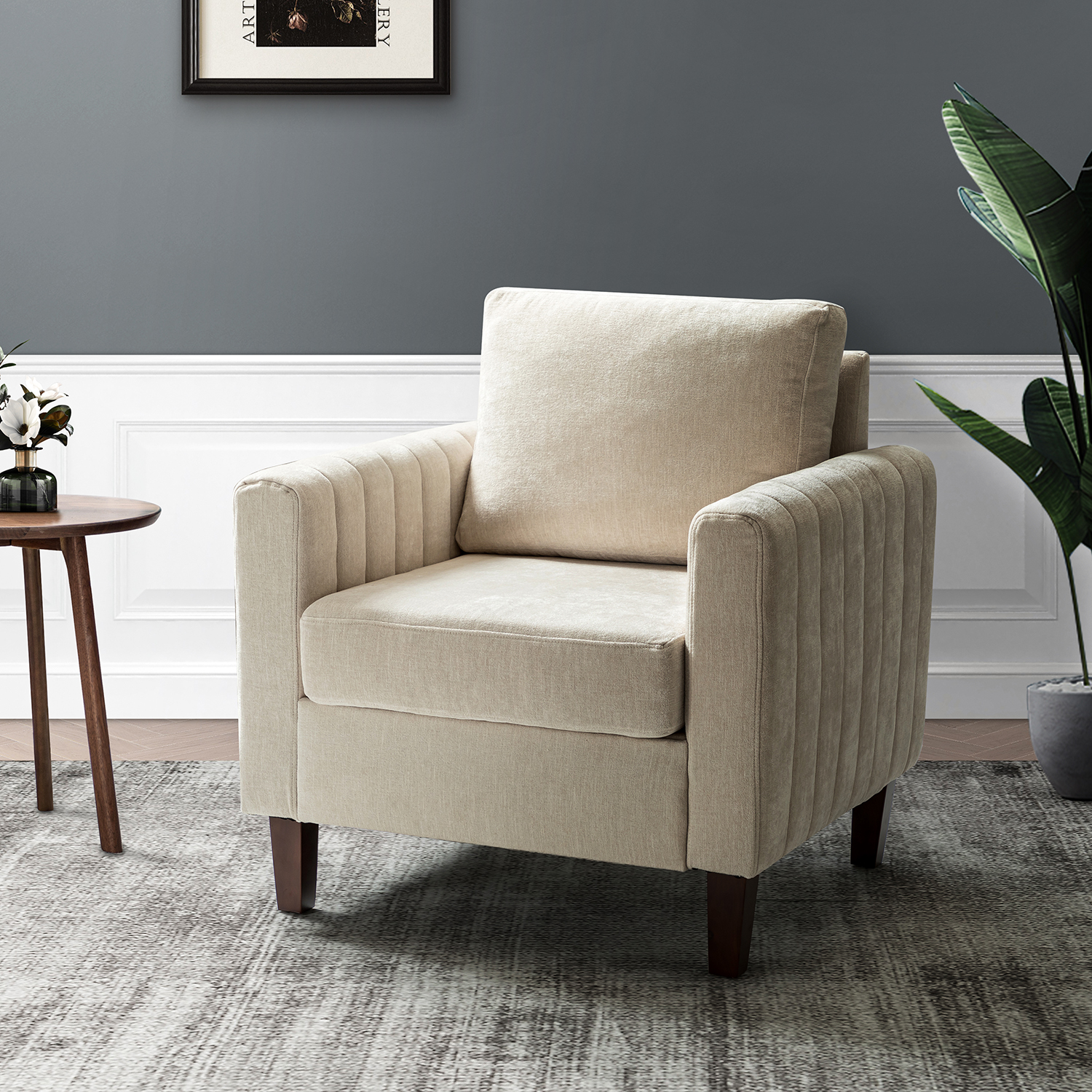 Deionides Ivory Tufted Glam Accent Club Chair 1 Deionides Ivory Tufted Glam Accent Club Chair