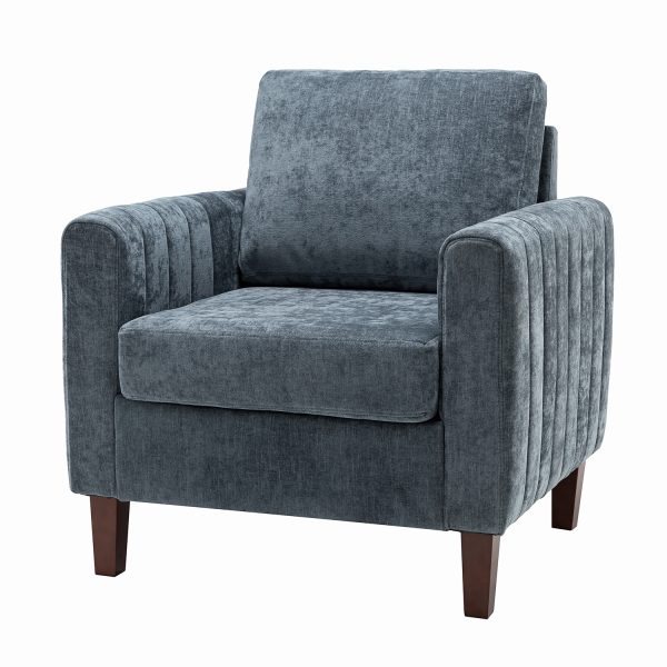 Deionides Navy Tufted Glam Accent Club Chair 1