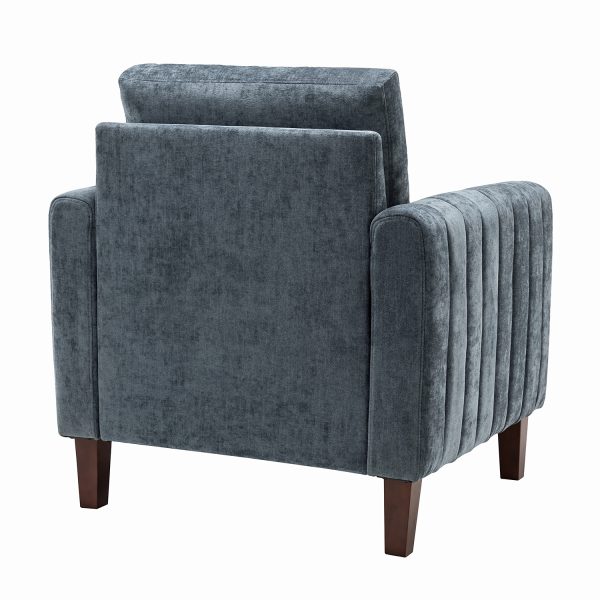 Deionides Navy Tufted Glam Accent Club Chair 2