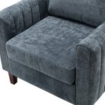 Deionides Navy Tufted Glam Accent Club Chair