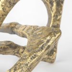 Delaunay I (Large) 10L X9W Gold Hammered Metal Interlinked Patterned