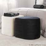 Demi Black Velvet Contemporary Ottoman 13 Demi Black Velvet Contemporary Ottoman