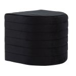 Demi Black Velvet Contemporary Ottoman 15 Demi Black Velvet Contemporary Ottoman