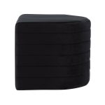 Demi Black Velvet Contemporary Ottoman 16 Demi Black Velvet Contemporary Ottoman