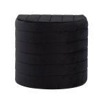 Demi Black Velvet Contemporary Ottoman 19 Demi Black Velvet Contemporary Ottoman