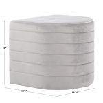 Demi Black Velvet Contemporary Ottoman 21 Demi Black Velvet Contemporary Ottoman