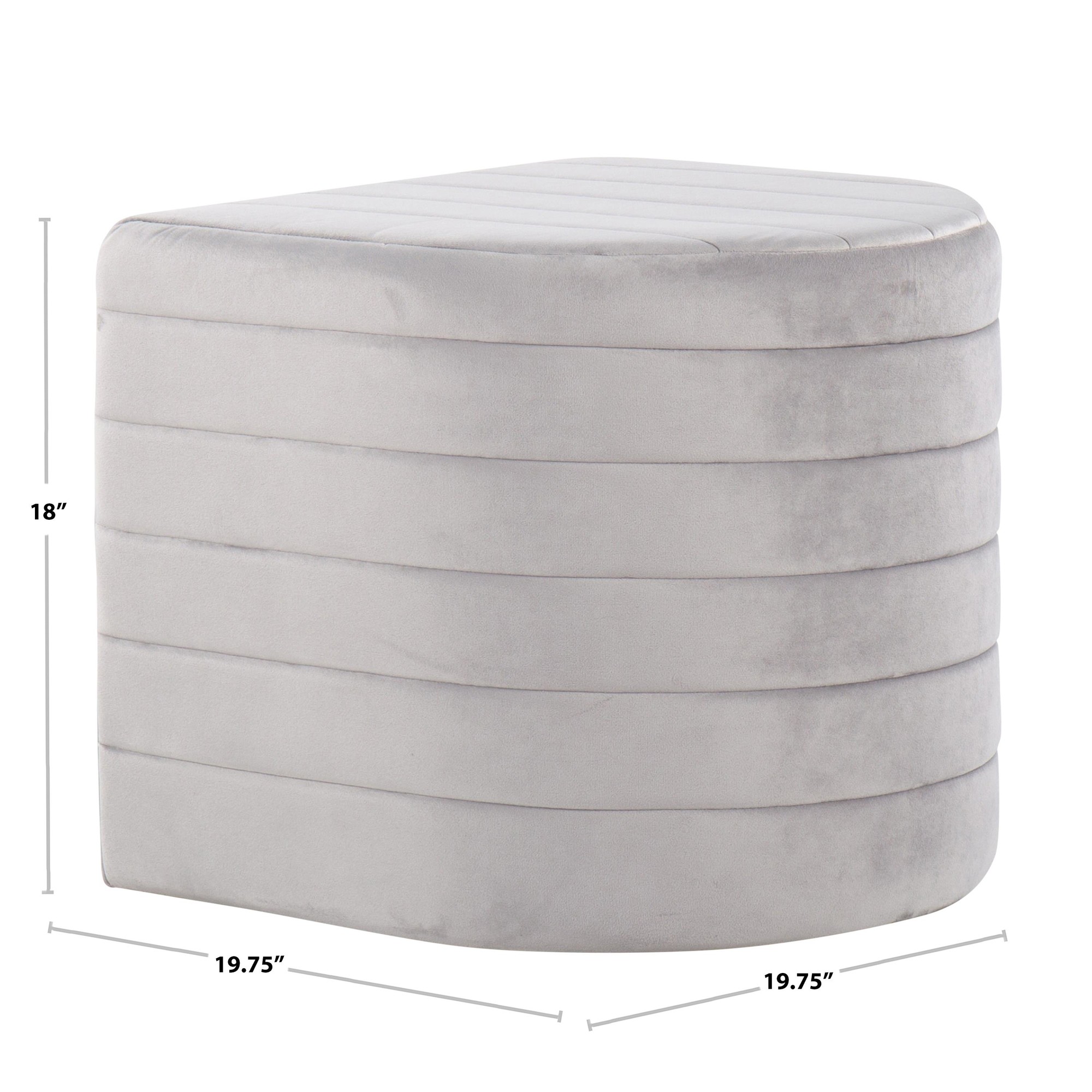 Demi Black Velvet Contemporary Ottoman 10 Demi Black Velvet Contemporary Ottoman - Image 10