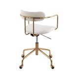 Demi Contemporary Cream Velvet Gold Metal Task Chair 16 Demi Contemporary Cream Velvet Gold Metal Task Chair