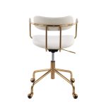 Demi Contemporary Cream Velvet Gold Metal Task Chair 17 Demi Contemporary Cream Velvet Gold Metal Task Chair