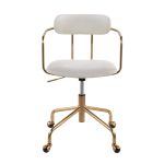 Demi Contemporary Cream Velvet Gold Metal Task Chair 18 Demi Contemporary Cream Velvet Gold Metal Task Chair