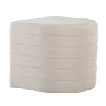 Demi Cream Velvet Contemporary Ottoman 15 Demi Cream Velvet Contemporary Ottoman