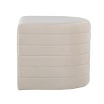 Demi Cream Velvet Contemporary Ottoman 16 Demi Cream Velvet Contemporary Ottoman