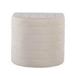 Demi Cream Velvet Contemporary Ottoman 19 Demi Cream Velvet Contemporary Ottoman