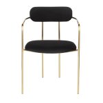 Demi Gold and Black Velvet Contemporary Chairs (Set of 2) 23 Demi Gold and Black Velvet Contemporary Chairs (Set of 2)