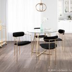 Demi Gold and Black Velvet Contemporary Chairs (Set of 2) 15 Demi Gold and Black Velvet Contemporary Chairs (Set of 2)