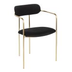 Demi Gold and Black Velvet Contemporary Chairs (Set of 2) 19 Demi Gold and Black Velvet Contemporary Chairs (Set of 2)